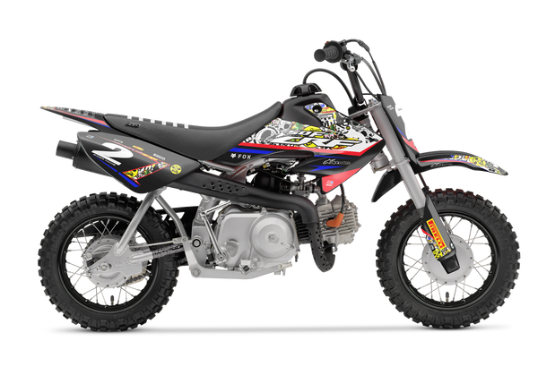 Honda Sticker Bomb Red Graphic Kit - CRF CR XR Models | All Years