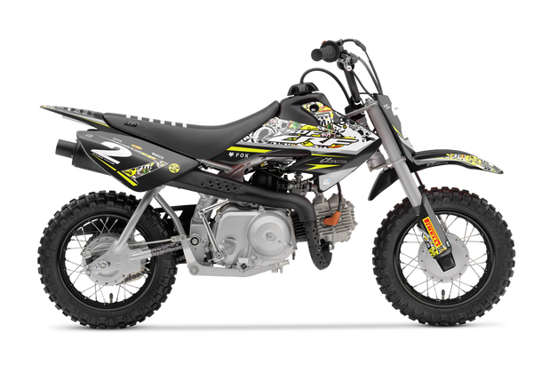 Honda Sticker Bomb Yellow Graphic Kit - CRF CR XR Models | All Years