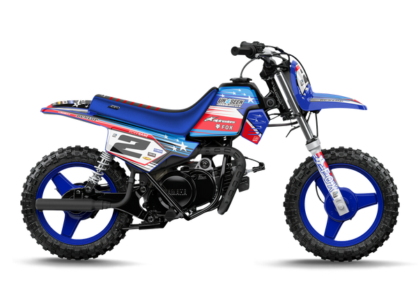 Yamaha Sky Red Graphic Kit - YZ YZF WR TTR PW Models | All Years