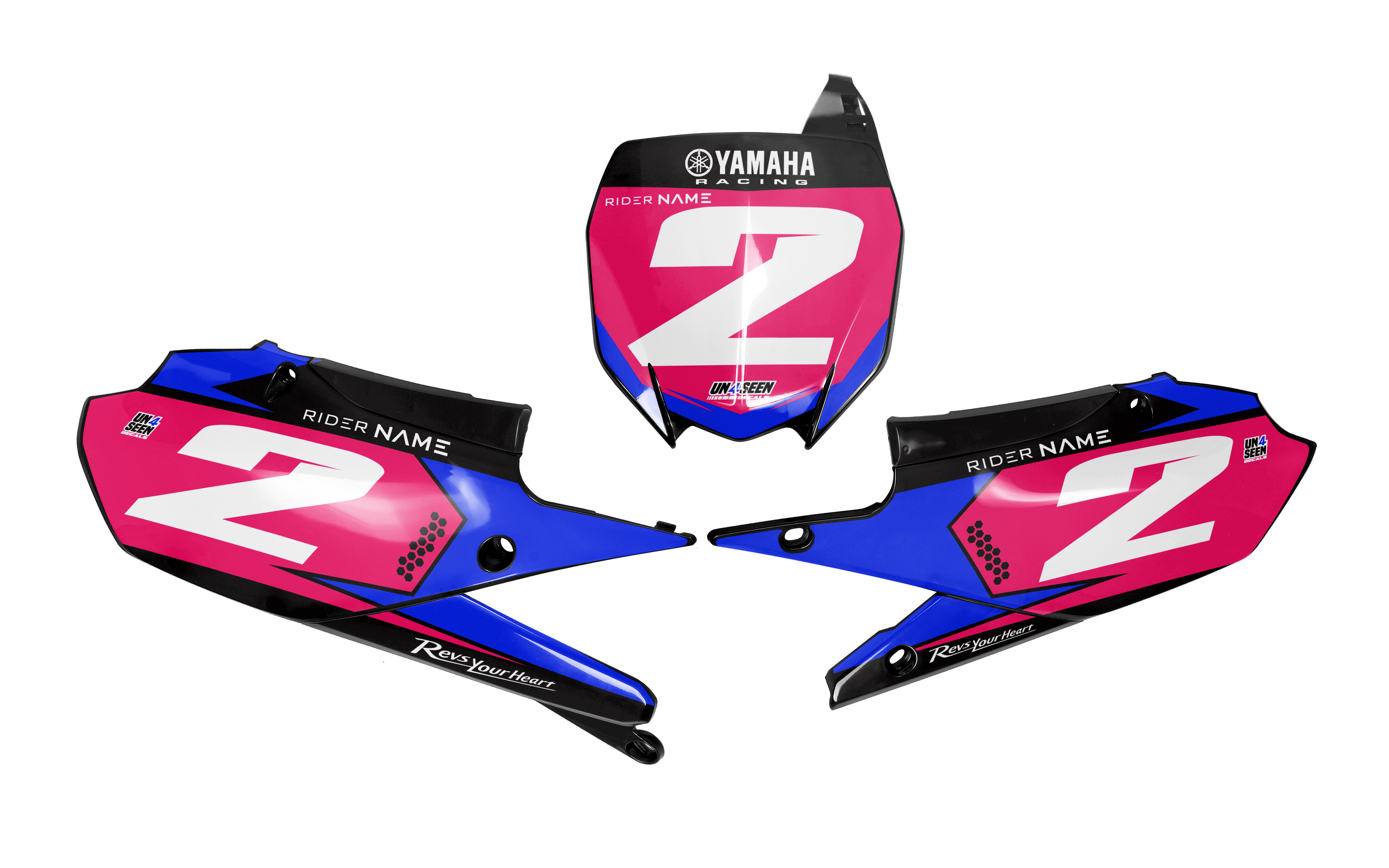 Yamaha Number Background Decals - Zino