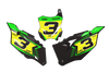 Kawasaki Number Background Decals - Rush