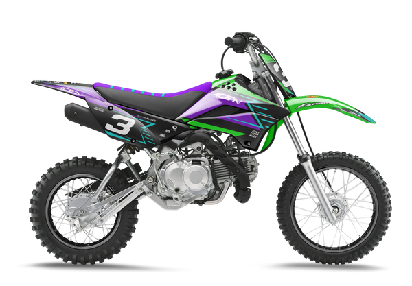 Kawasaki Match Purple Graphic Kit - KK KXF KDX KLX Models | All Years