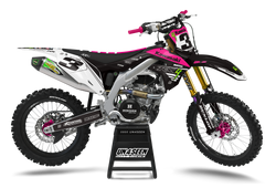 Kawasaki Wing Pink Graphic Kit - KK KXF KDX KLX Models | All Years