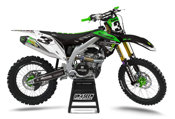 Kawasaki Wing Green Graphic Kit - KK KXF KDX KLX Models | All Years