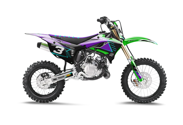 Kawasaki Match Purple Graphic Kit - KK KXF KDX KLX Models | All Years
