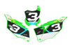 Kawasaki Number Background Decals - Ace