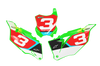 Kawasaki Number Background Decals - Ace