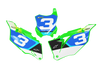 Kawasaki Number Background Decals - Ace