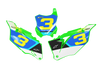 Kawasaki Number Background Decals - Ace