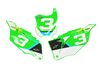 Kawasaki Number Background Decals - Ace