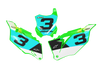 Kawasaki Number Background Decals - Ace