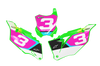 Kawasaki Number Background Decals - Ace