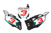 Kawasaki Number Background Decals - Cast