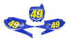 Yamaha Number Background Decals - AMA
