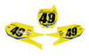 Yamaha Number Background Decals - AMA