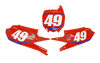 Yamaha Number Background Decals - AMA