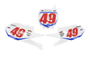 Yamaha Number Background Decals - AMA