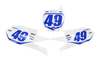 Yamaha Number Background Decals - AMA