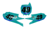 Yamaha Number Background Decals - AMA
