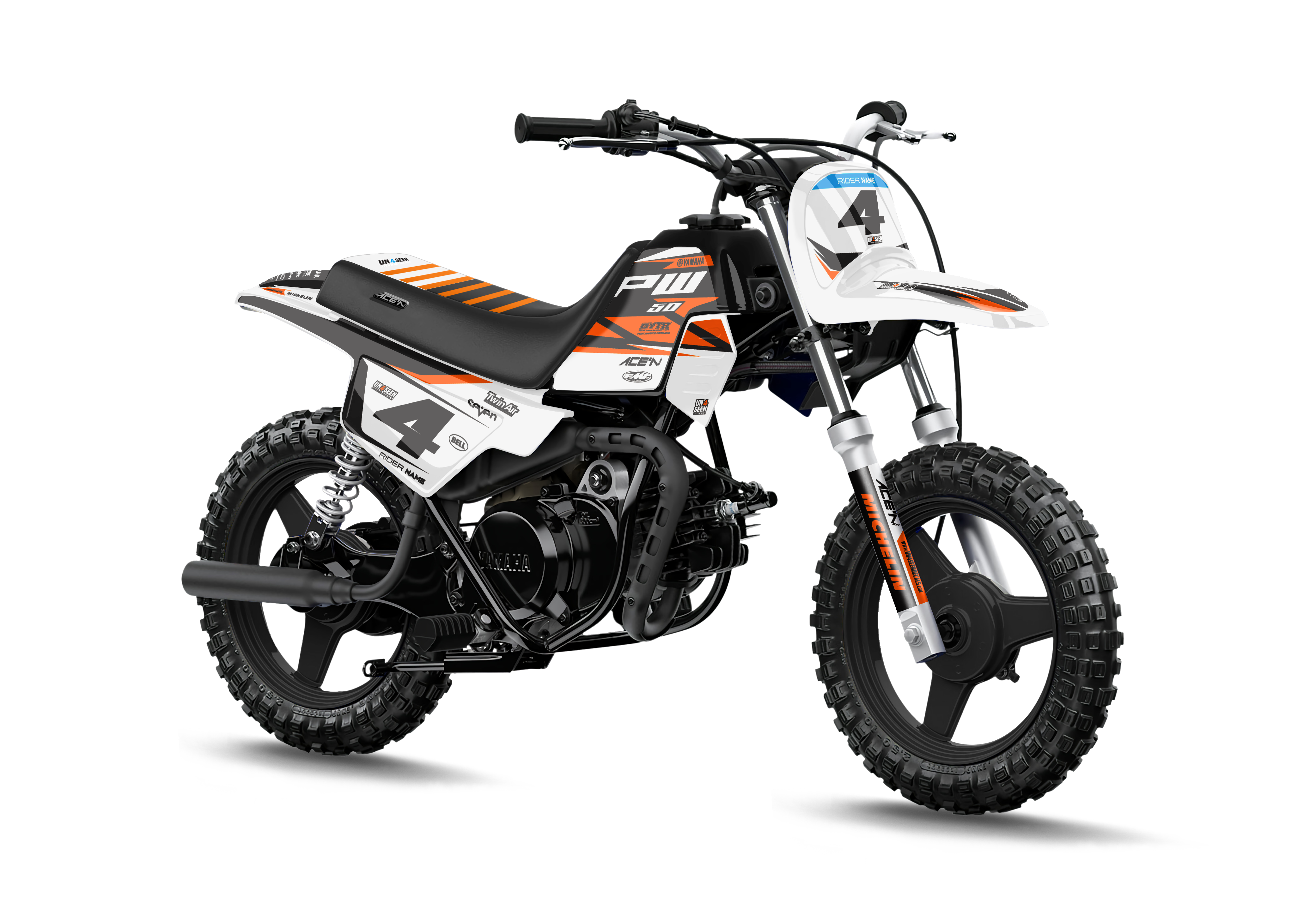 Pw50 Graphics Kit - Ceo Orange