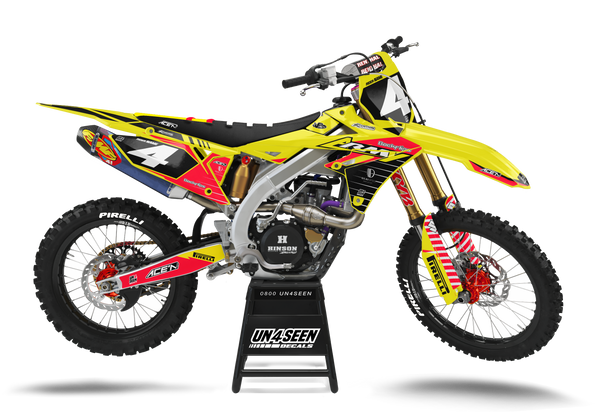 Suzuki Curve Red Graphic Kit - RMZ RM RMX DR DRZ JR Models | All Years