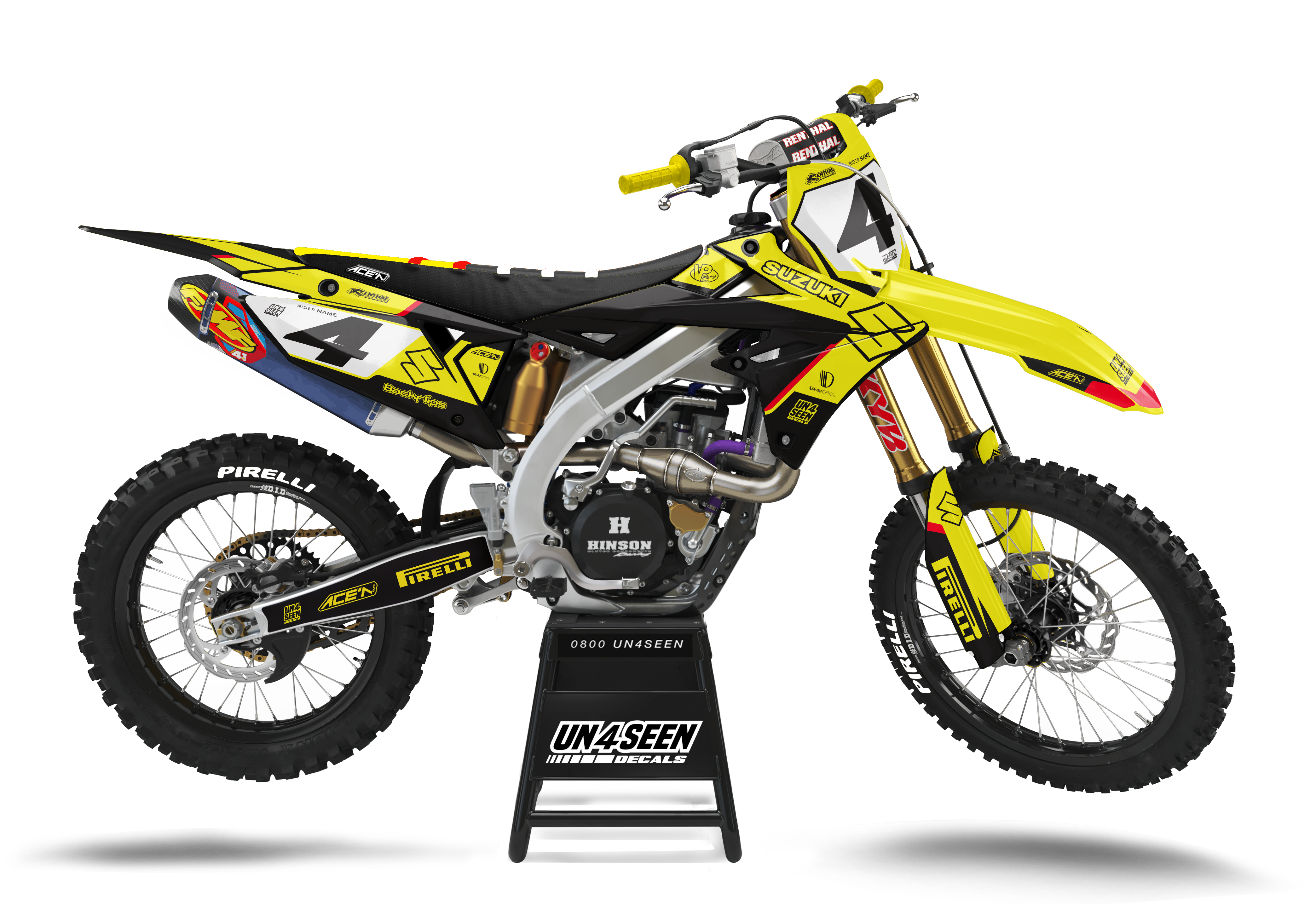 Flo Yellow Graphics Suzuki Fomula Yellow Graphic Kit - RMZ RM RMX DR DRZ JR Models | All Y ...
