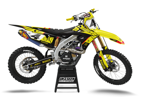 Suzuki Fomula Yellow Graphic Kit - RMZ RM RMX DR DRZ JR Models | All Years