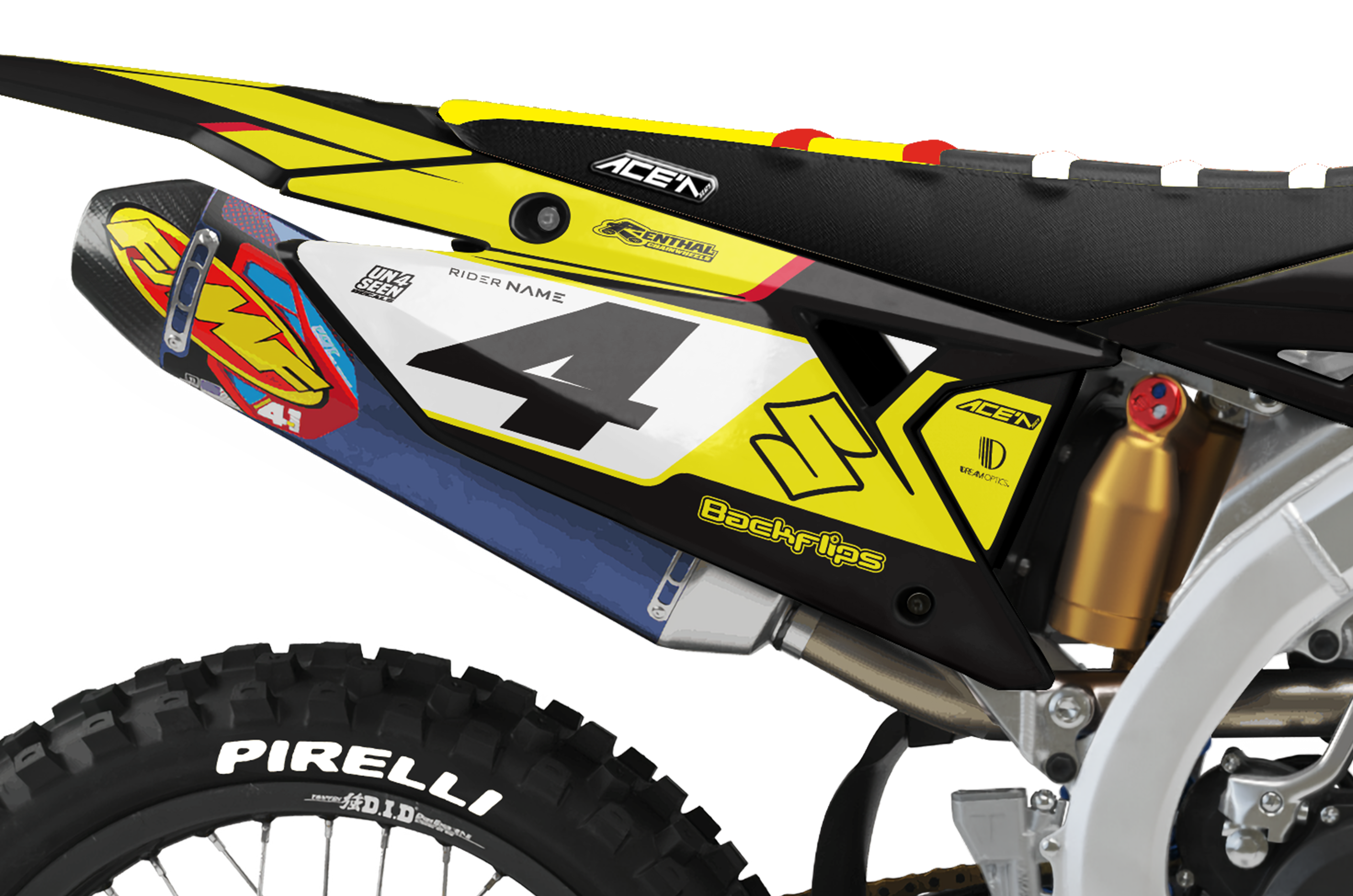 Flo Yellow Graphics Suzuki Fomula Yellow Graphic Kit - RMZ RM RMX DR DRZ JR Models | All Y ...