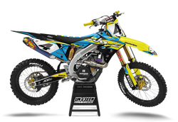 Suzuki Strafe Blue Graphic Kit - RMZ RM RMX DR DRZ JR Models | All Years