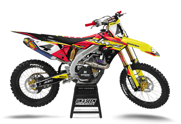 Suzuki Strafe Red Graphic Kit - RMZ RM RMX DR DRZ JR Models | All Years