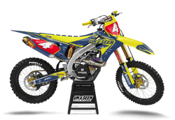 Suzuki Lanes Navy Graphic Kit - RMZ RM RMX DR DRZ JR Models | All Years