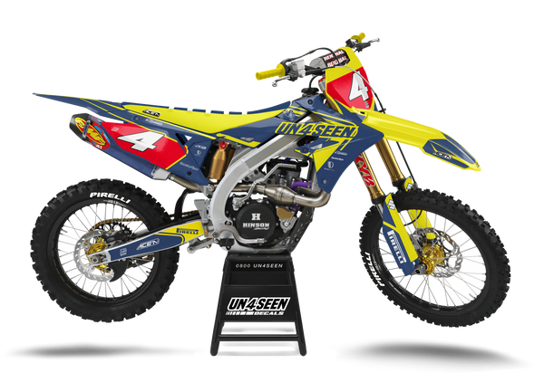 Suzuki Lanes Navy Graphic Kit - RMZ RM RMX DR DRZ JR Models | All Years