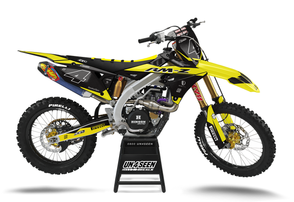 Suzuki Stealth Yellow Graphic Kit - RMZ RM RMX DR DRZ JR Models | All Years