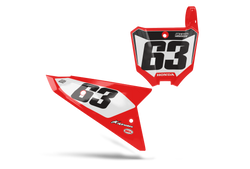 Honda Stockish Number Plate Background Decals - CRF CR XR Models | All Years