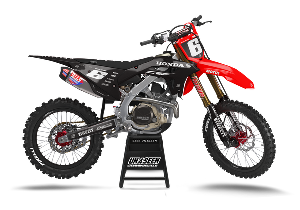 Honda Vital Black Graphic Kit - CRF CR XR Models | All Years