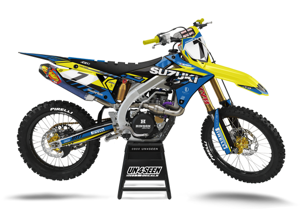 Suzuki Factor Blue Graphic Kit - RMZ RM RMX DR DRZ JR Models | All Years