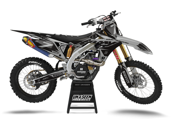 Suzuki Rm Army Grey Graphic Kit - RMZ RM RMX DR DRZ JR Models | All Years