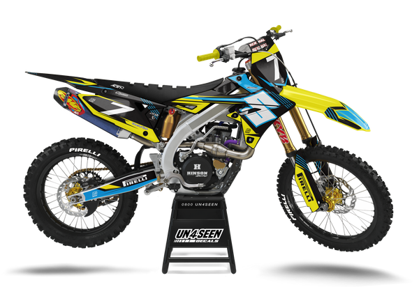Suzuki Big S Blue Graphic Kit - RMZ RM RMX DR DRZ JR Models | All Years