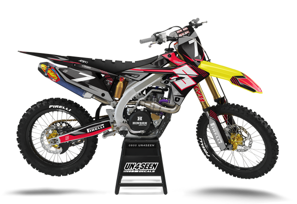 Suzuki Big S Red Graphic Kit - RMZ RM RMX DR DRZ JR Models | All Years