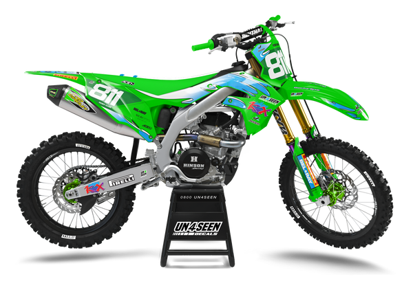 Kawasaki Waves Graphic Kit - KK KXF KDX KLX Models | All Years