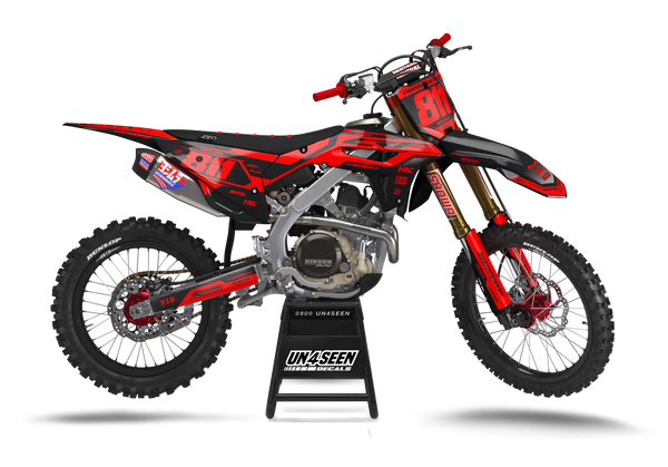 Honda Zinger Red Graphic Kit - CRF CR XR Models | All Years