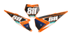 KTM Number Background Decals - Factory Flo