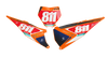 KTM Number Background Decals - Factory Flo