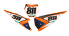 KTM Number Background Decals - Factory Flo