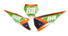 KTM Number Background Decals - Factory Flo