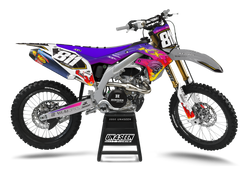 Kawasaki Fire Skull Grey Graphic Kit - KK KXF KDX KLX Models | All Years