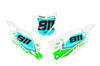 Kawasaki Number Background Decals - Apollo