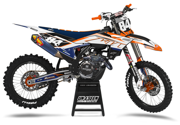 KTM Muff Navy Graphic Kit - SX SXF XC XCF EXC EXCF Models | All Years