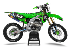 Kawasaki Punch Green Graphic Kit - KK KXF KDX KLX Models | All Years