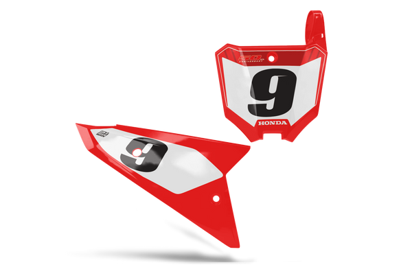Honda 50 Anniversary Number Plate Background Decals - CRF CR XR Models | All Years